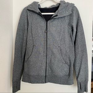 Lululemon Scuba Full-Zip Hoodie in Heathered Speckled Black